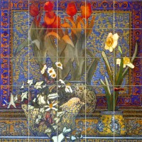 Art Ceramic Backsplash Mural Tulips Tile Decor #191   181378904210